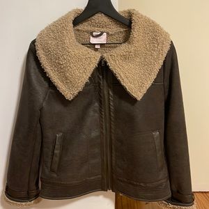 Romeo and Juliet Couture faux fur and leather jacket